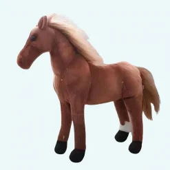 Peluche cheval marron mignon