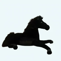 Peluche cheval noir