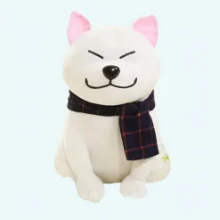 Peluche chien blanc trop mignonne