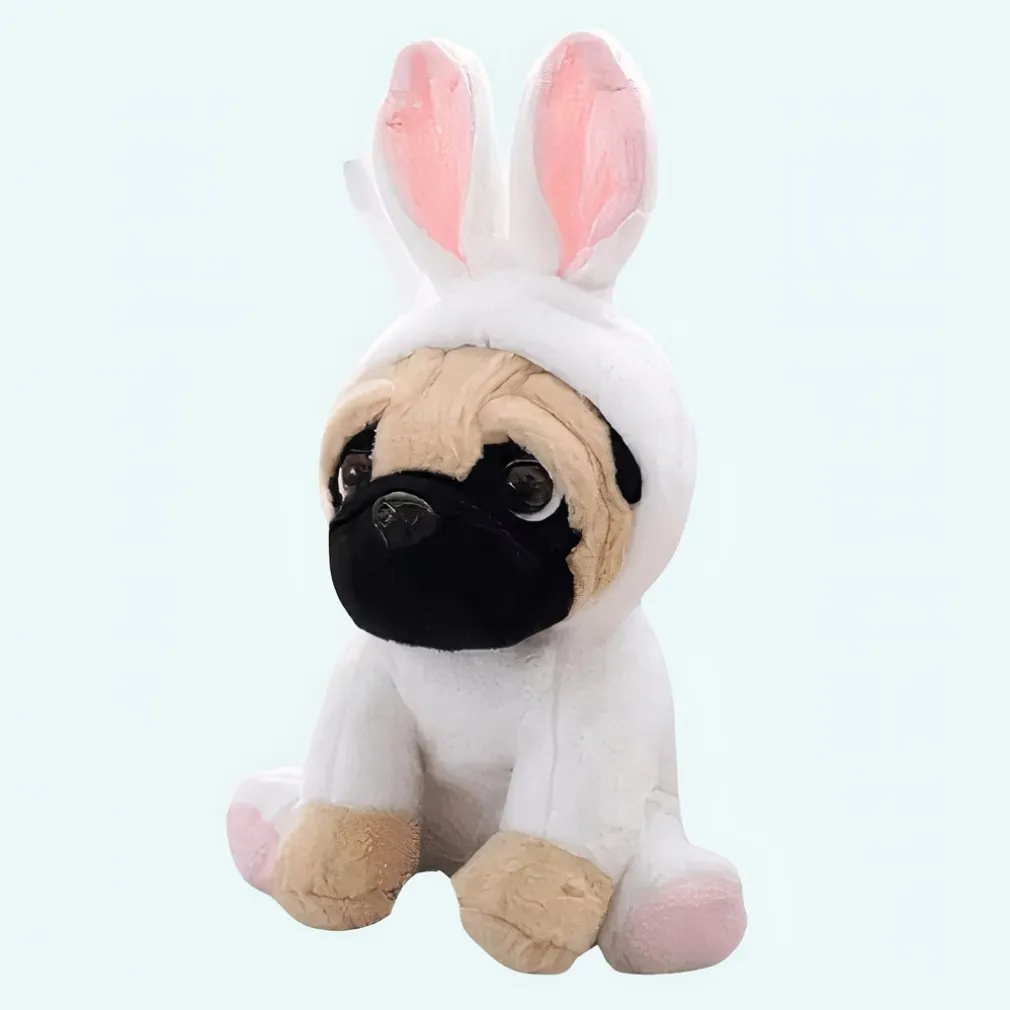 Peluche chien déguisé en lapin