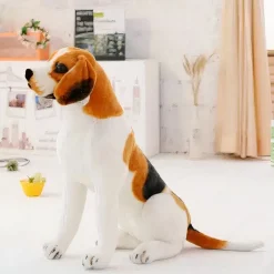 Peluche chien géant assis tricolore