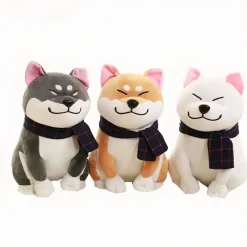 Peluche chien gris trop mignonne