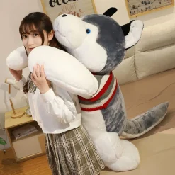 Peluche chien Husky géant