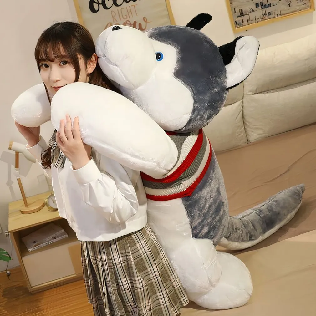 Peluche chien Husky géant