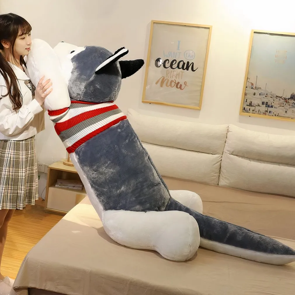 Peluche chien Husky géant
