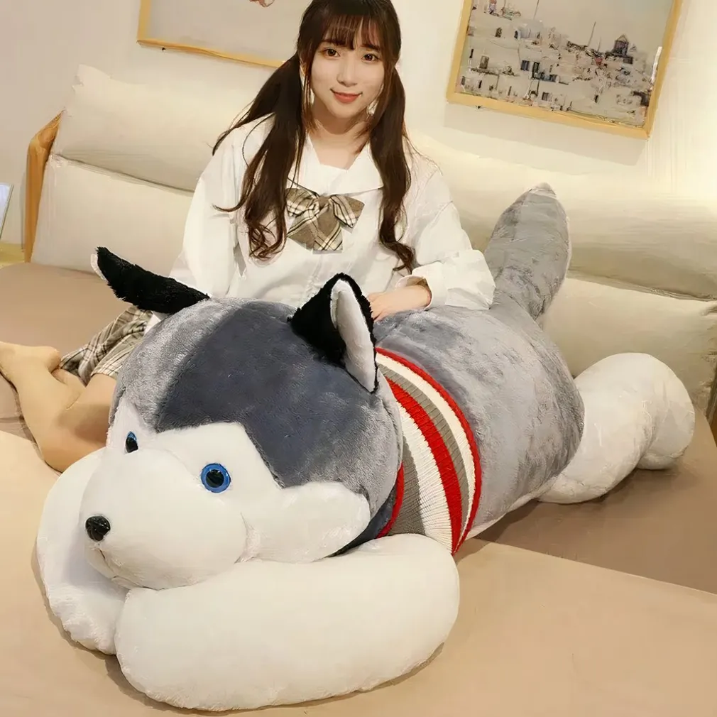 Peluche chien Husky géant