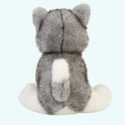 Peluche chien husky noir
