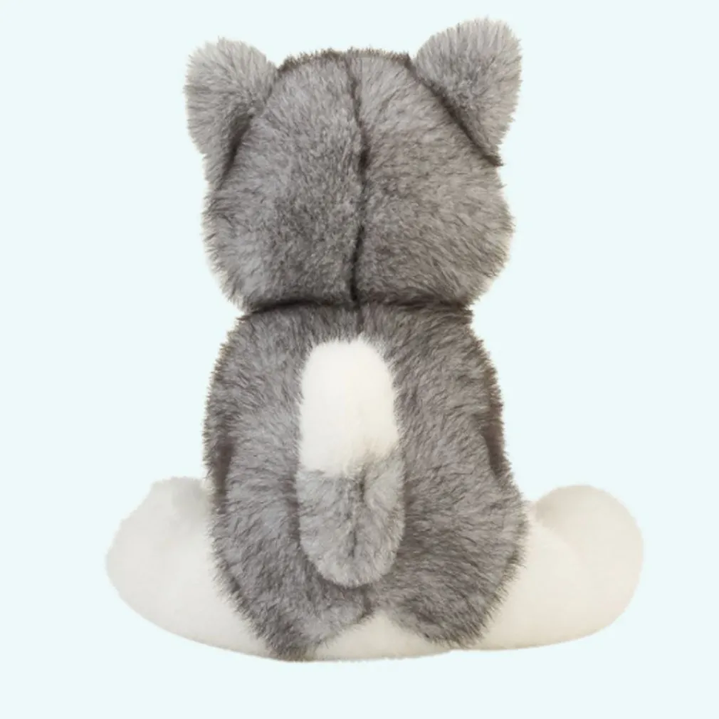 Peluche chien husky noir