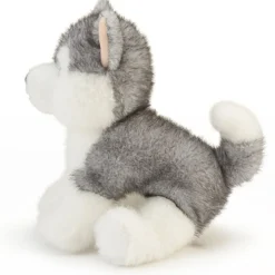 Peluche chien husky noir