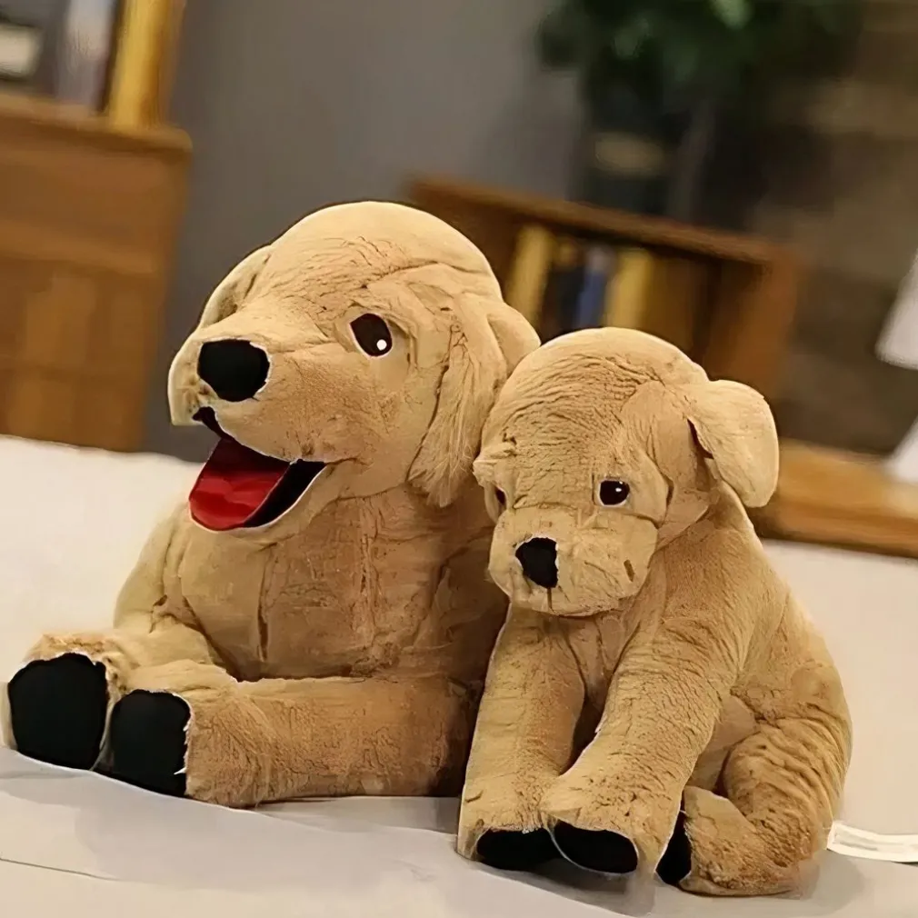 Peluche chien labrador doux