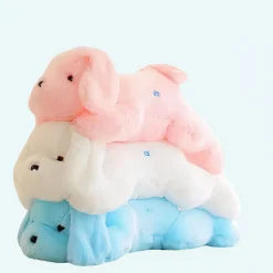 Peluche chien lumineuse blanche