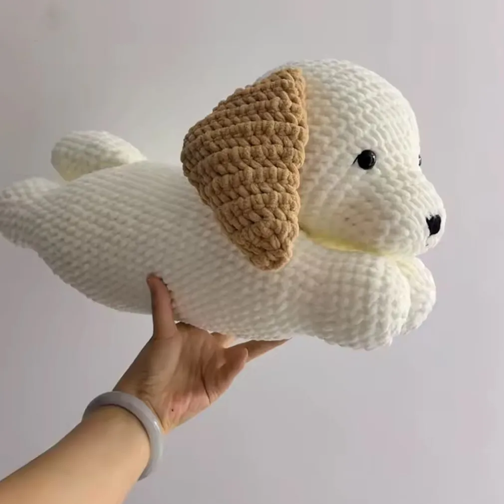 Peluche chien oreiller au crochet