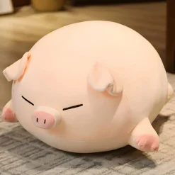 Peluche cochon blanc assoupi