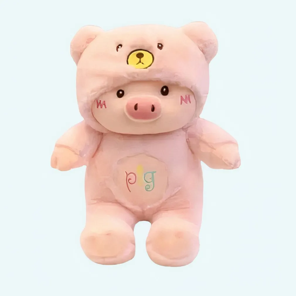 Peluche cochon déguisé en ours