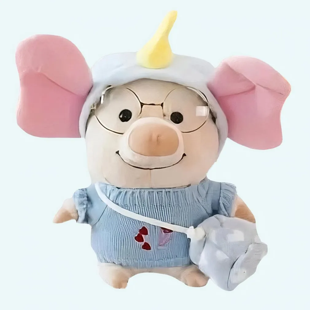 Peluche cochon habillé en éléphant