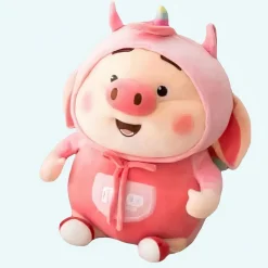 Peluche cochon kawaii rose