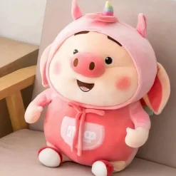 Peluche cochon kawaii rose