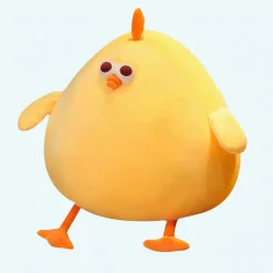 Peluche coussin jaune poussin