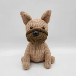 Peluche crochet bouledogue