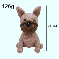 Peluche crochet bouledogue