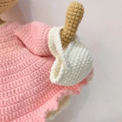 Peluche crochet lapin coquette