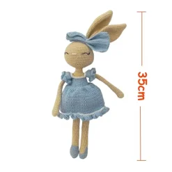 Peluche crochet lapin coquette