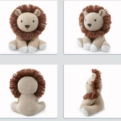 Peluche crochet lion