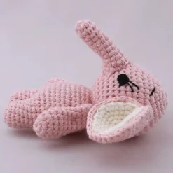 Peluche crochet éléphant rose
