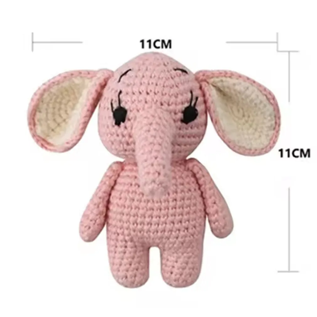 Peluche crochet éléphant rose