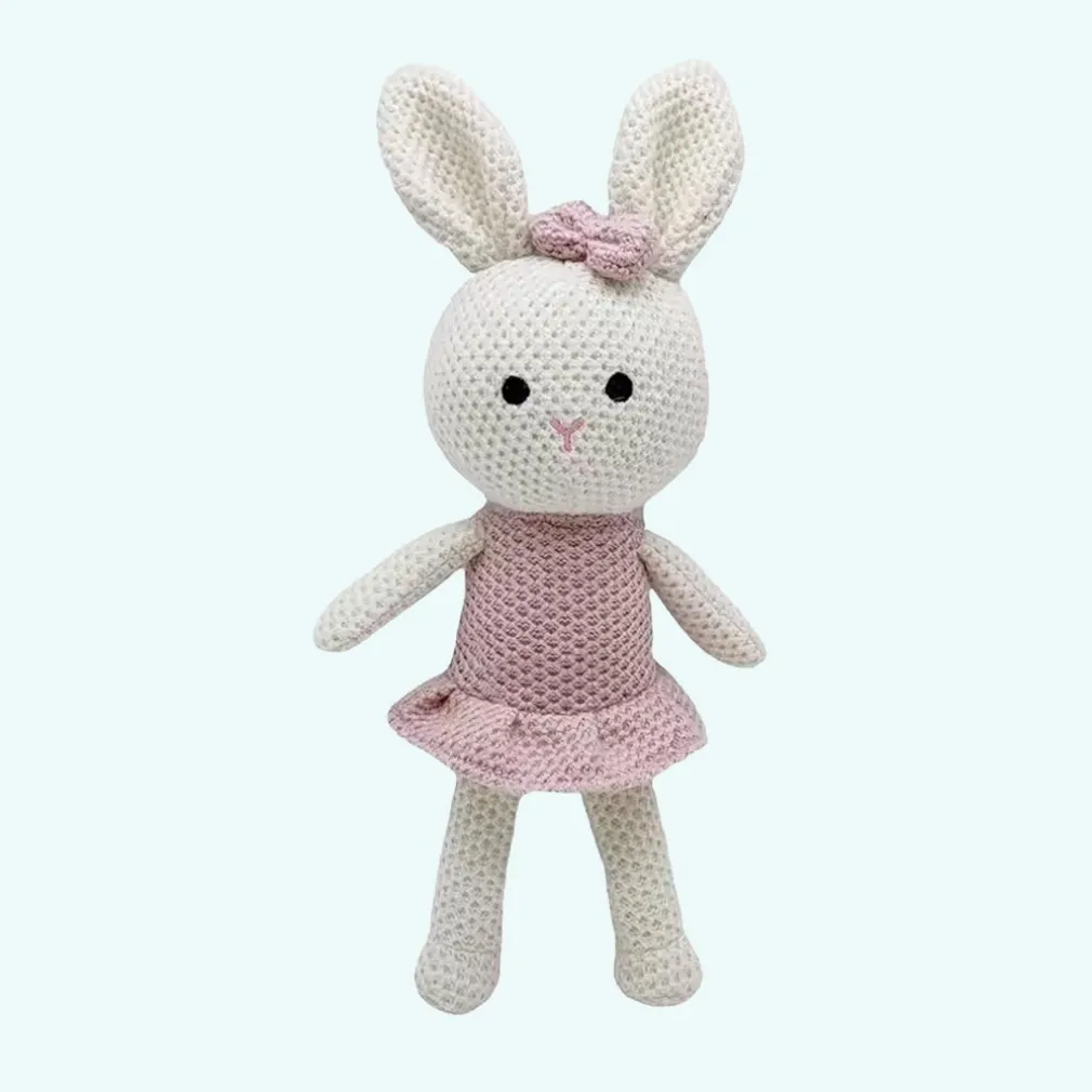 Peluche crochet mademoiselle lapin
