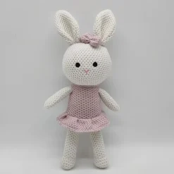 Peluche crochet mademoiselle lapin