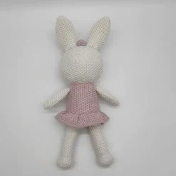 Peluche crochet mademoiselle lapin
