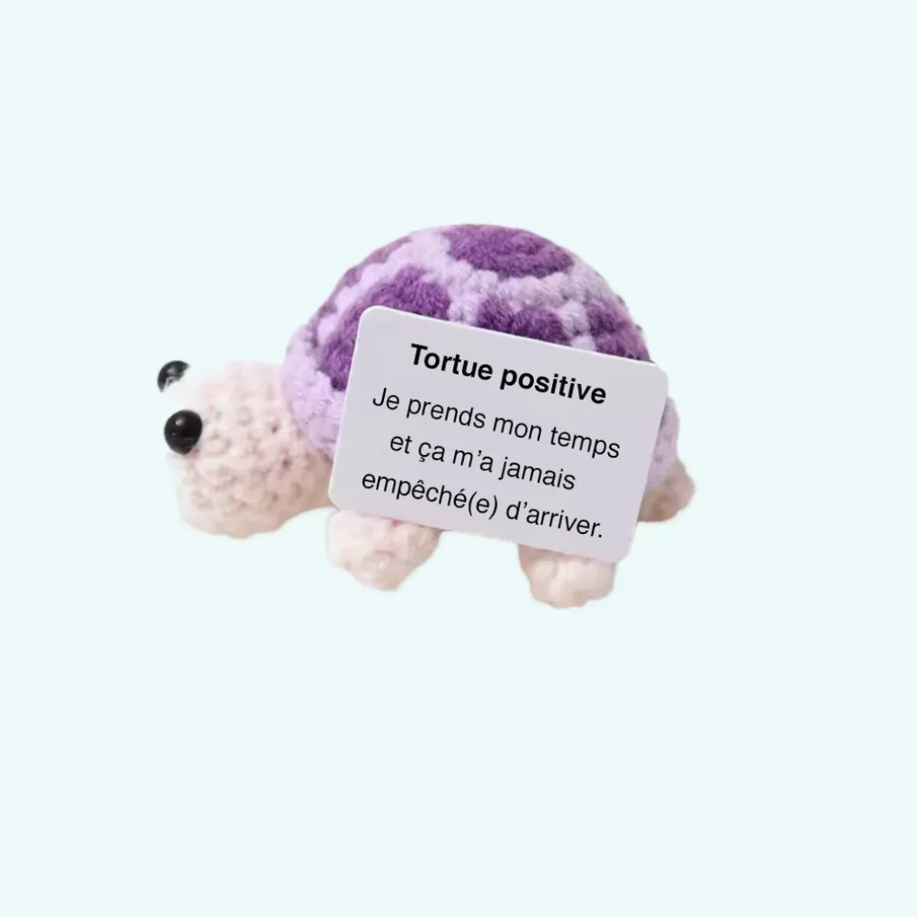 Peluche crochet positive tortue