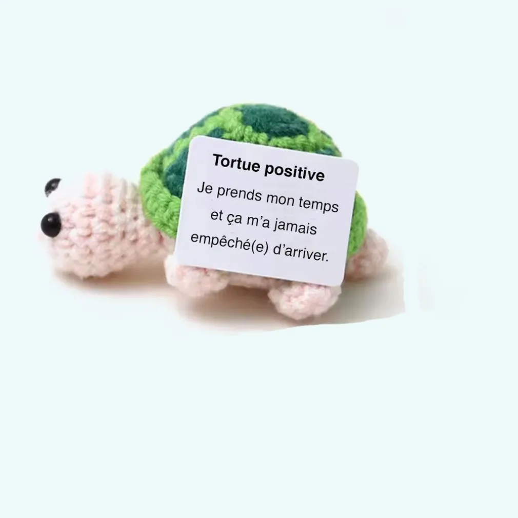 Peluche crochet positive tortue