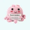 Peluche crochet positive pieuvre