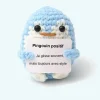 Peluche crochet positive pingouin