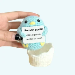 Peluche crochet positive poussin