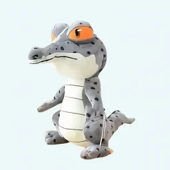 Peluche crocodile gris trop mignonne