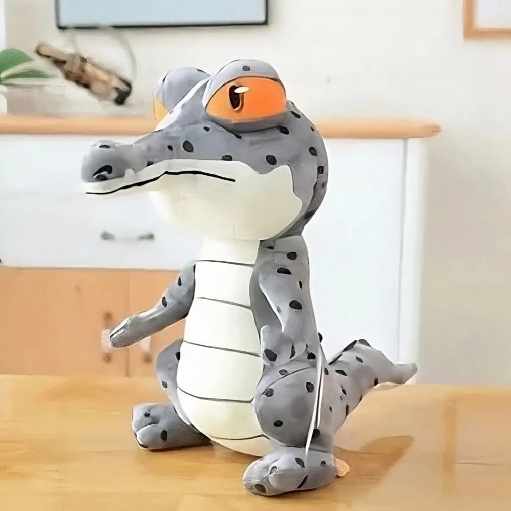 Peluche crocodile gris trop mignonne