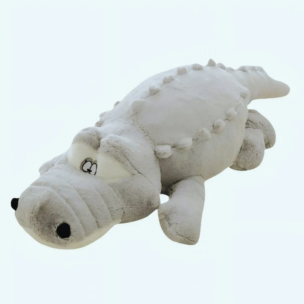 Peluche Crocodile oreiller grise