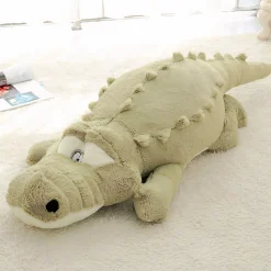 Peluche Crocodile oreiller verte