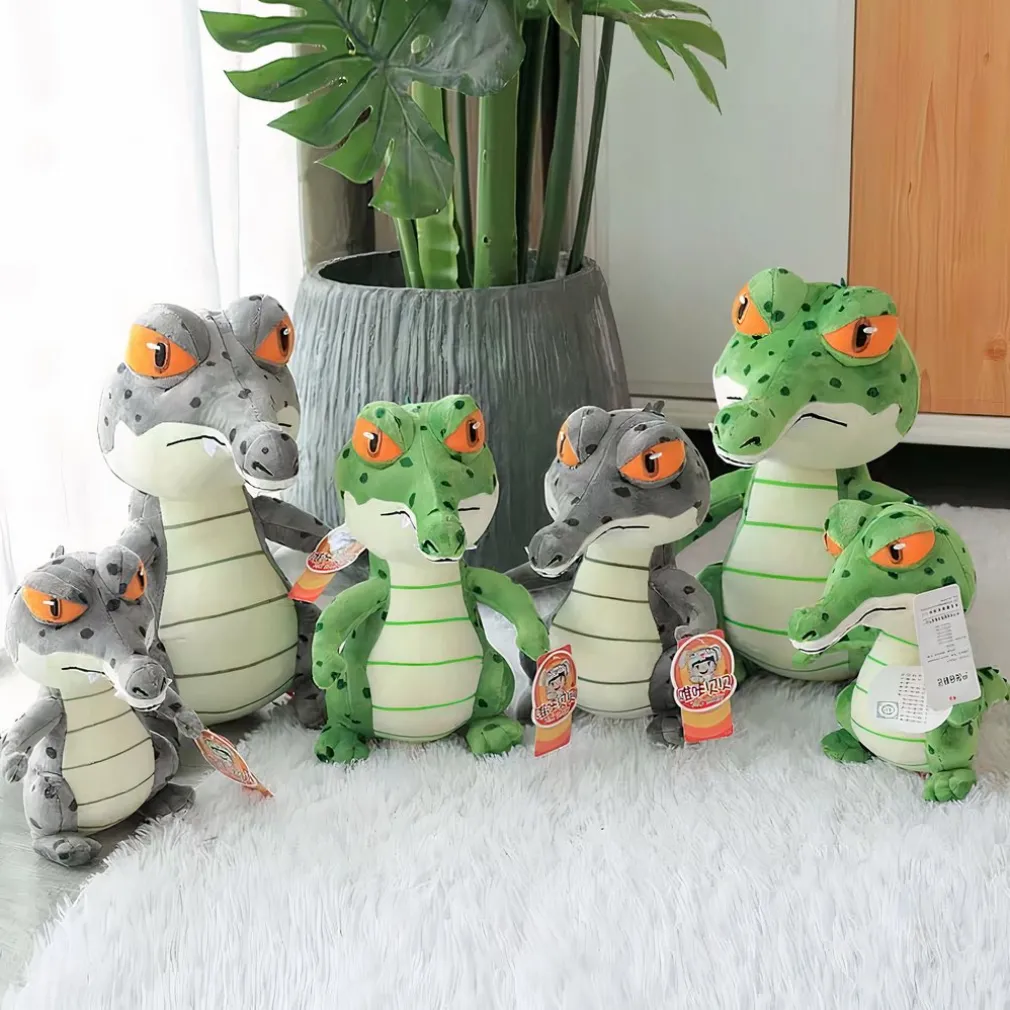 Peluche crocodile vert trop mignonne
