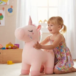Peluche de licorne toute douce pour enfants