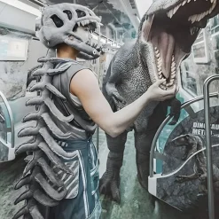 Peluche déguisement squelette de dinosaure