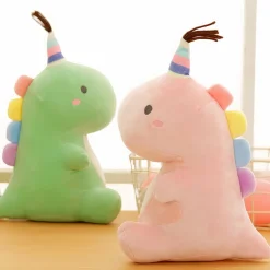 Peluche Dinosaure avec queue colorée