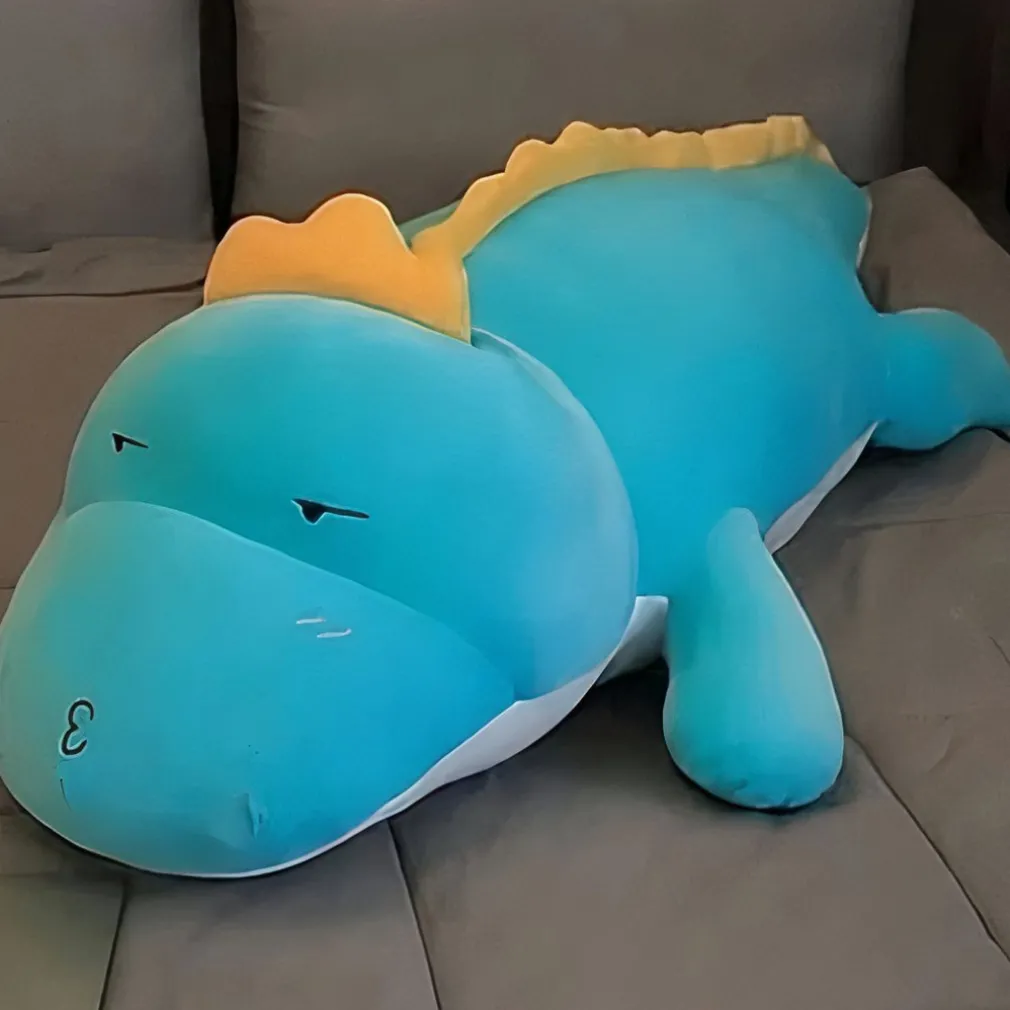 Peluche dinosaure bleu adorable