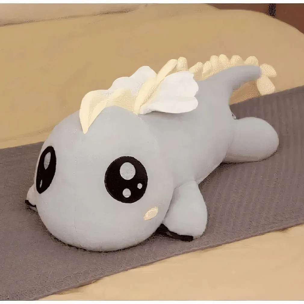 Peluche dinosaure gris géant