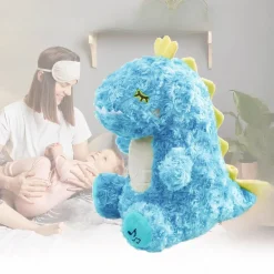 Peluche dinosaure mignon qui respire avec berceuse apaisante