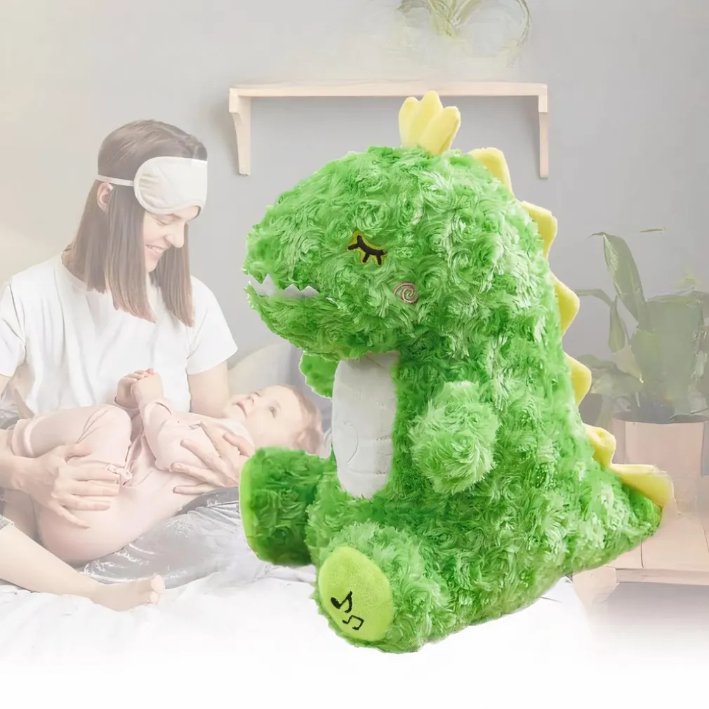 Peluche dinosaure mignon qui respire avec berceuse apaisante