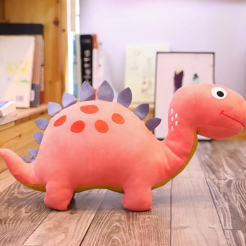 Peluche dinosaure rigolote rose